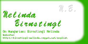 melinda birnstingl business card